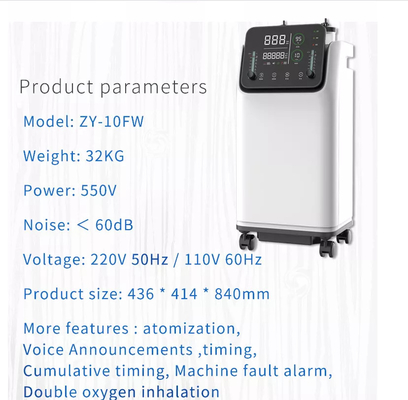 Volledige Intelligente draagbare de Machinegenerator van de Verstuiverszuurstof 10 Liter